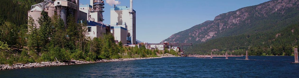 Mercer Celgar in the valley along the Nelson River in British Columbia, Canada.