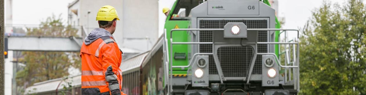 Mercer Rosenthal operator watches train as it approaches the pulp mill